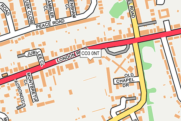 CO3 0NT map - OS OpenMap – Local (Ordnance Survey)