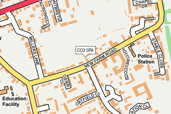 CO3 0PA map - OS OpenMap – Local (Ordnance Survey)