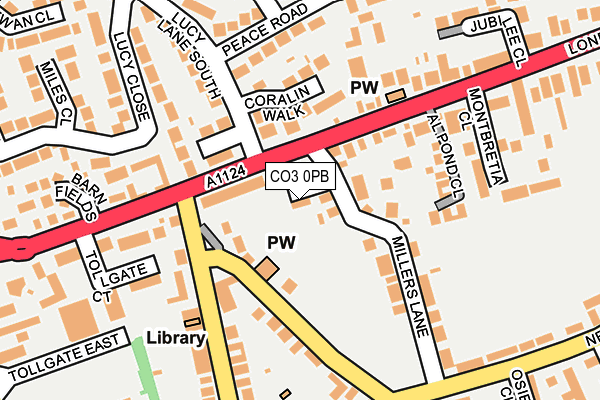 CO3 0PB map - OS OpenMap – Local (Ordnance Survey)