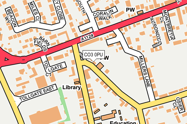 CO3 0PU map - OS OpenMap – Local (Ordnance Survey)
