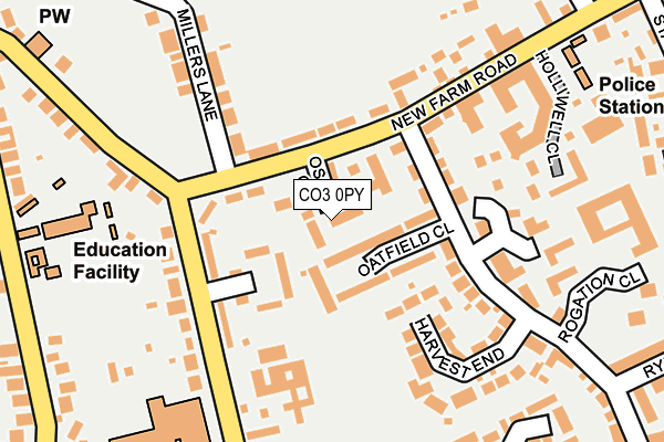 CO3 0PY map - OS OpenMap – Local (Ordnance Survey)