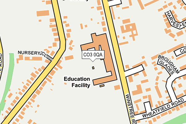 CO3 0QA map - OS OpenMap – Local (Ordnance Survey)