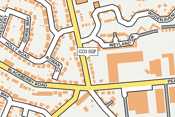 CO3 0QF map - OS OpenMap – Local (Ordnance Survey)