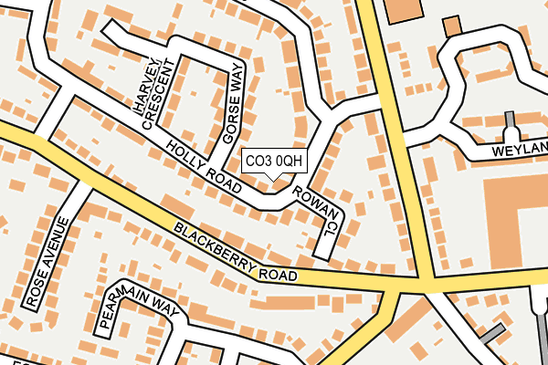 CO3 0QH map - OS OpenMap – Local (Ordnance Survey)