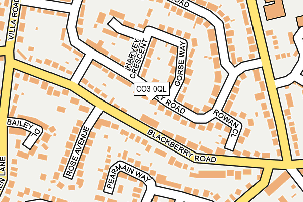 CO3 0QL map - OS OpenMap – Local (Ordnance Survey)