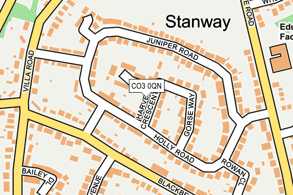 CO3 0QN map - OS OpenMap – Local (Ordnance Survey)