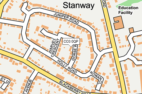 CO3 0QP map - OS OpenMap – Local (Ordnance Survey)