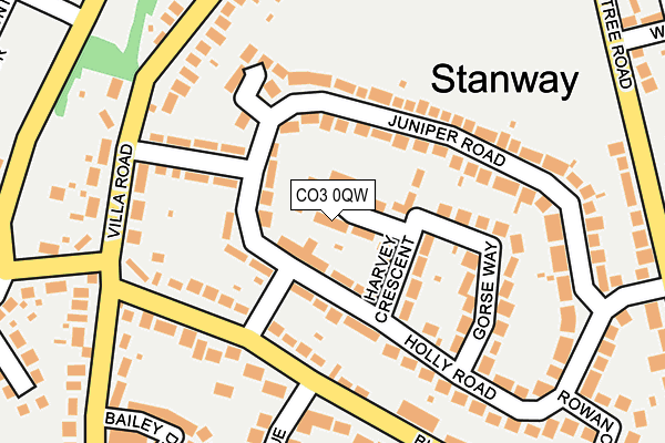 CO3 0QW map - OS OpenMap – Local (Ordnance Survey)