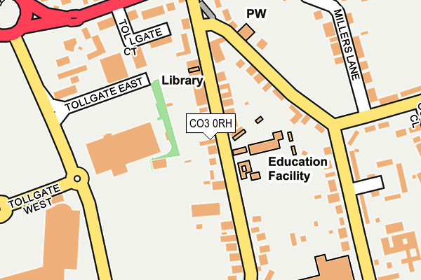 CO3 0RH map - OS OpenMap – Local (Ordnance Survey)