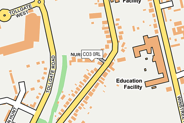 CO3 0RL map - OS OpenMap – Local (Ordnance Survey)