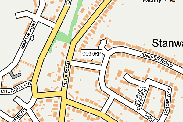 CO3 0RP map - OS OpenMap – Local (Ordnance Survey)