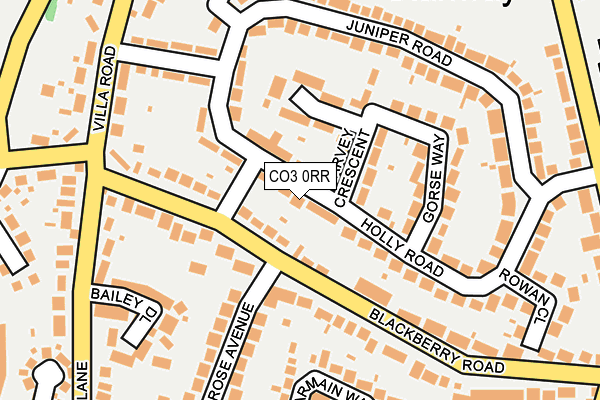 CO3 0RR map - OS OpenMap – Local (Ordnance Survey)
