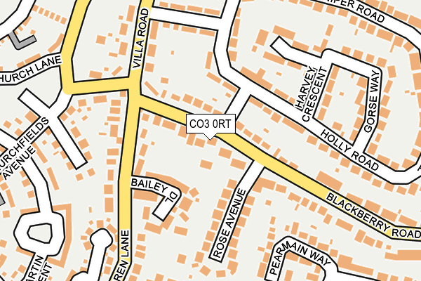 CO3 0RT map - OS OpenMap – Local (Ordnance Survey)
