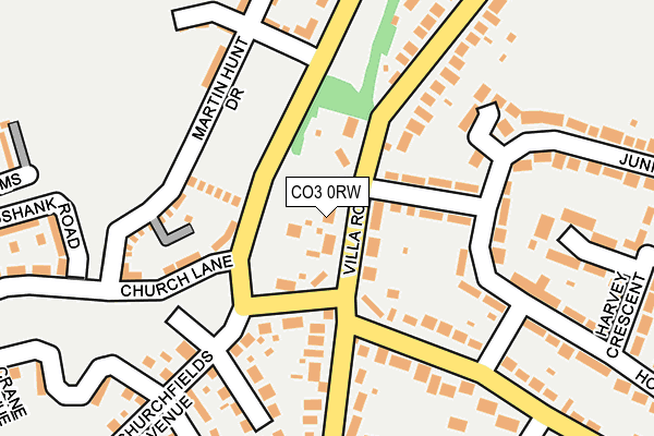 CO3 0RW map - OS OpenMap – Local (Ordnance Survey)