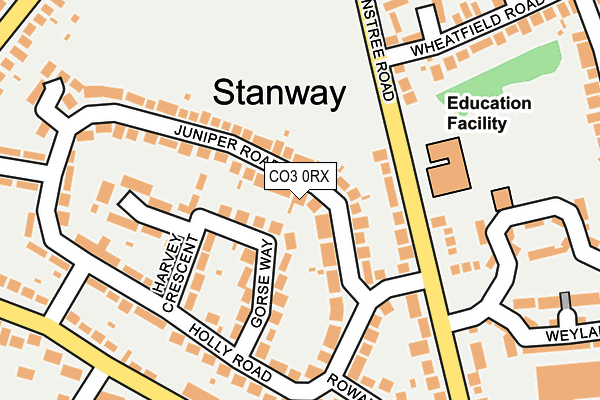 CO3 0RX map - OS OpenMap – Local (Ordnance Survey)