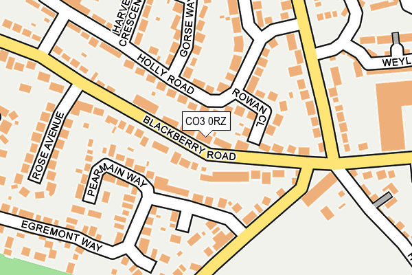 CO3 0RZ map - OS OpenMap – Local (Ordnance Survey)