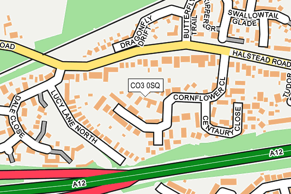 CO3 0SQ map - OS OpenMap – Local (Ordnance Survey)