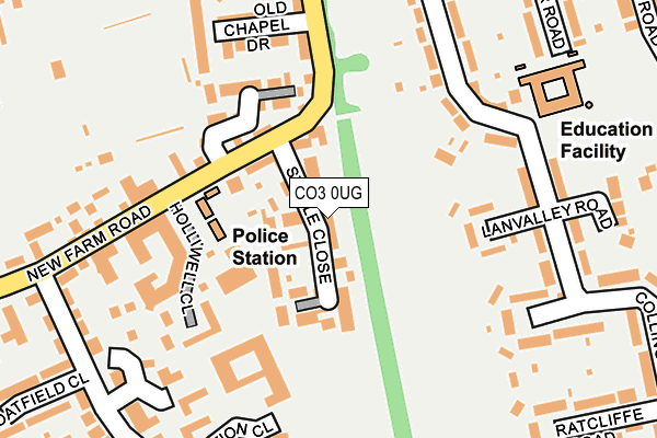 CO3 0UG map - OS OpenMap – Local (Ordnance Survey)