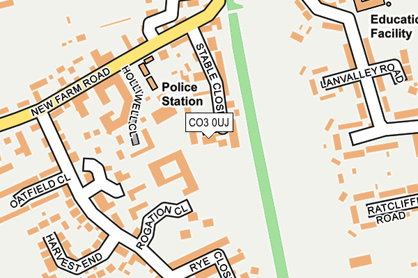 CO3 0UJ map - OS OpenMap – Local (Ordnance Survey)