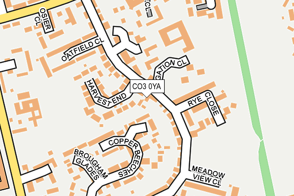 CO3 0YA map - OS OpenMap – Local (Ordnance Survey)