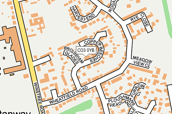 CO3 0YB map - OS OpenMap – Local (Ordnance Survey)