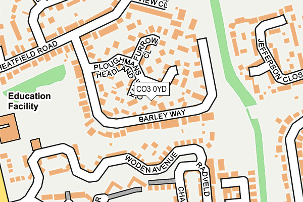 CO3 0YD map - OS OpenMap – Local (Ordnance Survey)