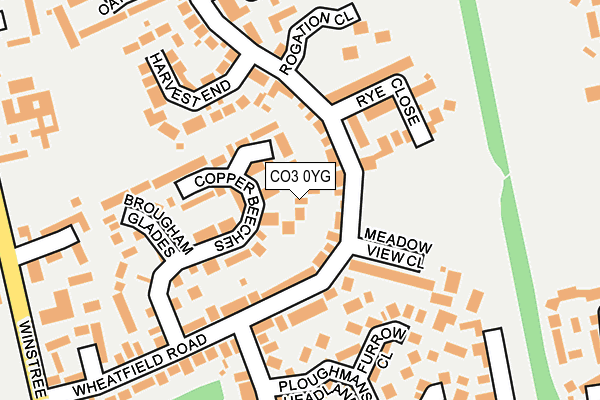 CO3 0YG map - OS OpenMap – Local (Ordnance Survey)