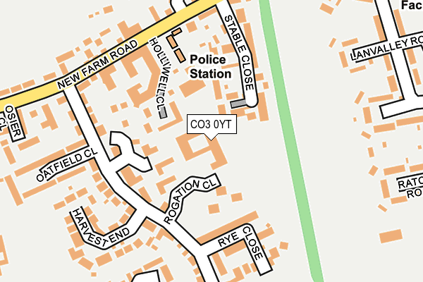 CO3 0YT map - OS OpenMap – Local (Ordnance Survey)