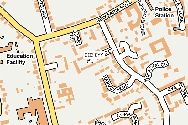 CO3 0YY map - OS OpenMap – Local (Ordnance Survey)