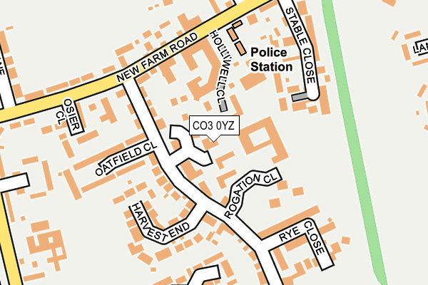 CO3 0YZ map - OS OpenMap – Local (Ordnance Survey)