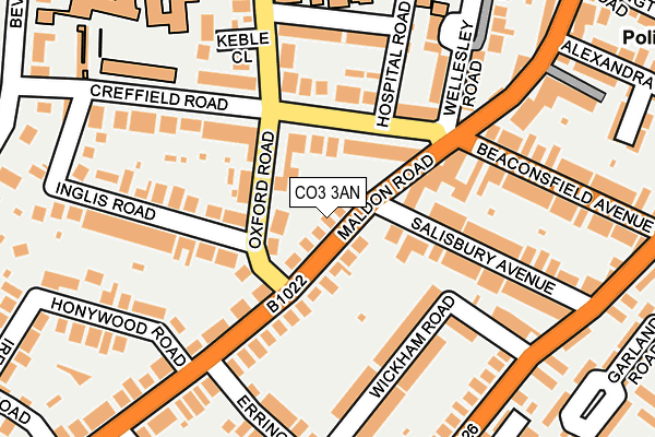 CO3 3AN map - OS OpenMap – Local (Ordnance Survey)