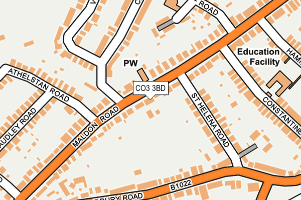 CO3 3BD map - OS OpenMap – Local (Ordnance Survey)