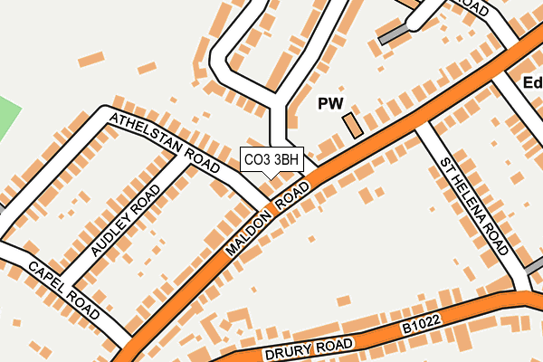 CO3 3BH map - OS OpenMap – Local (Ordnance Survey)