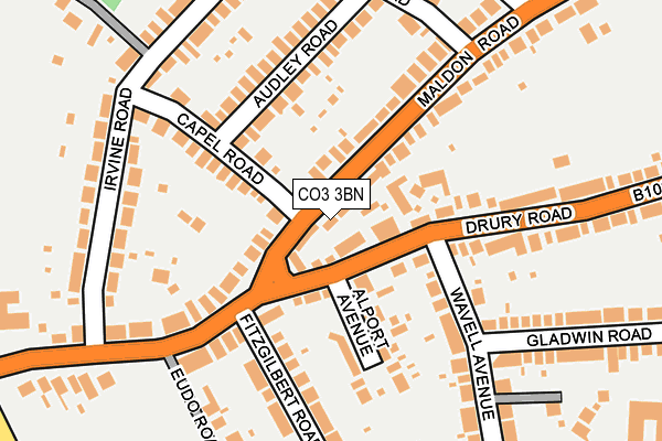CO3 3BN map - OS OpenMap – Local (Ordnance Survey)