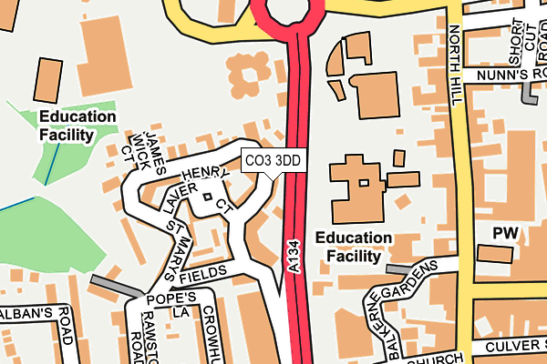 CO3 3DD map - OS OpenMap – Local (Ordnance Survey)