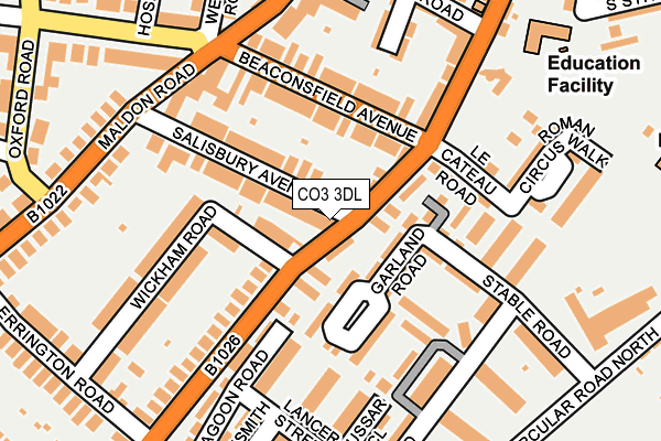 CO3 3DL map - OS OpenMap – Local (Ordnance Survey)