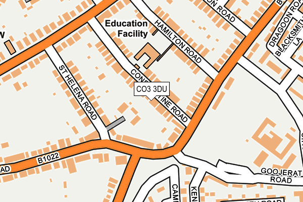 CO3 3DU map - OS OpenMap – Local (Ordnance Survey)
