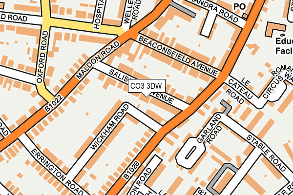 CO3 3DW map - OS OpenMap – Local (Ordnance Survey)