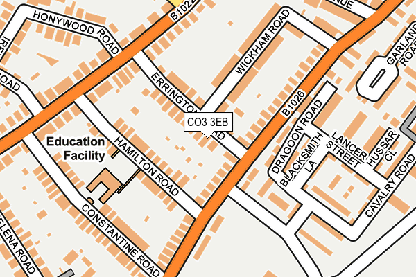 CO3 3EB map - OS OpenMap – Local (Ordnance Survey)