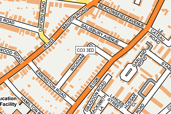 CO3 3ED map - OS OpenMap – Local (Ordnance Survey)
