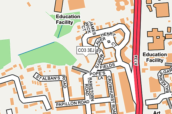 CO3 3EJ map - OS OpenMap – Local (Ordnance Survey)