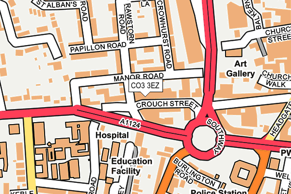 CO3 3EZ map - OS OpenMap – Local (Ordnance Survey)