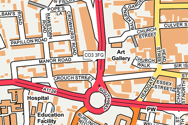 CO3 3FG map - OS OpenMap – Local (Ordnance Survey)