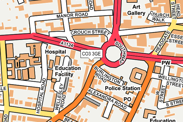 CO3 3GE map - OS OpenMap – Local (Ordnance Survey)