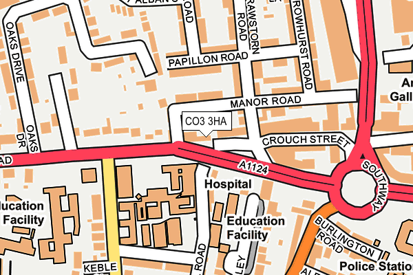 CO3 3HA map - OS OpenMap – Local (Ordnance Survey)