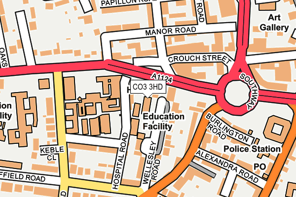 CO3 3HD map - OS OpenMap – Local (Ordnance Survey)