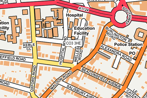 CO3 3HE map - OS OpenMap – Local (Ordnance Survey)
