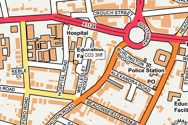CO3 3HF map - OS OpenMap – Local (Ordnance Survey)