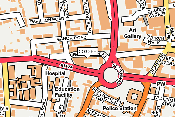 CO3 3HH map - OS OpenMap – Local (Ordnance Survey)