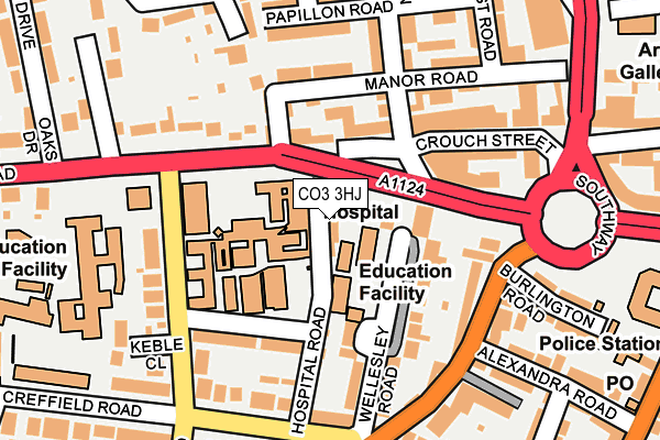 CO3 3HJ map - OS OpenMap – Local (Ordnance Survey)